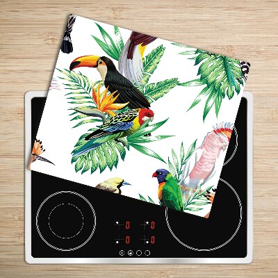 Chopping board Tropical birds