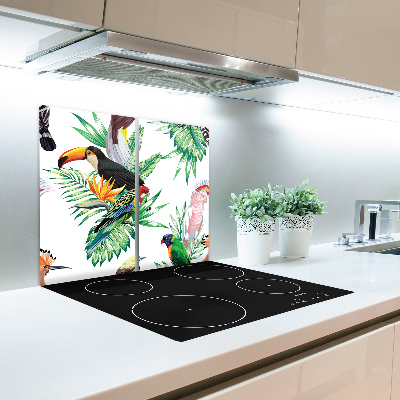 Chopping board Tropical birds