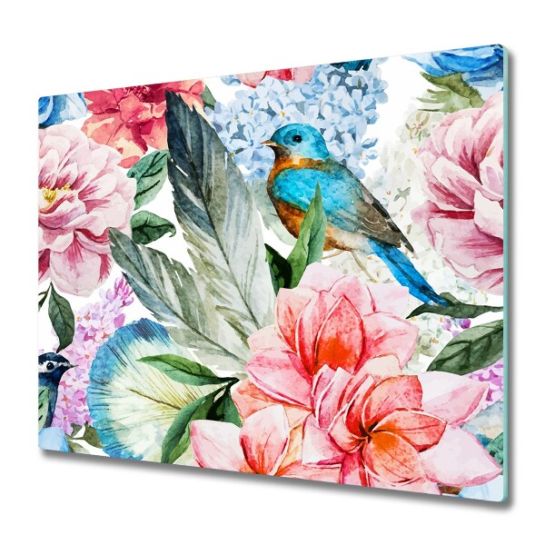 Chopping board Flowers and birds