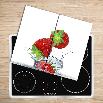 Chopping board Falling strawberries