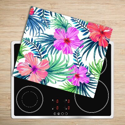 Chopping board Hawaii flowers