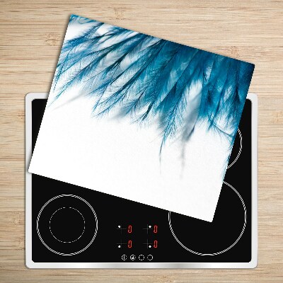 Chopping board Blue feathers