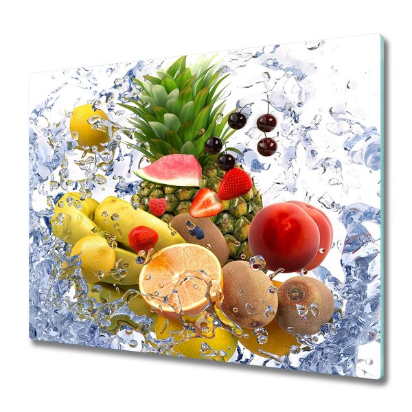 Chopping board Fruit and water