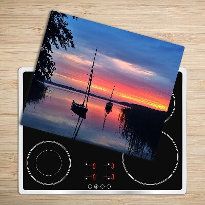 Chopping board Sailboats sun