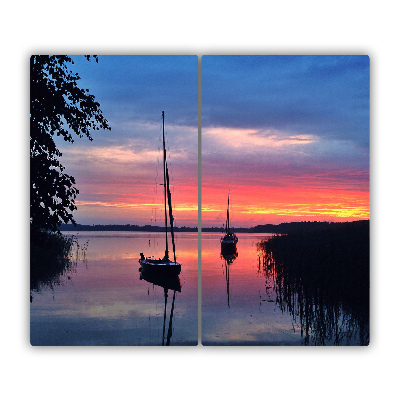 Chopping board Sailboats sun