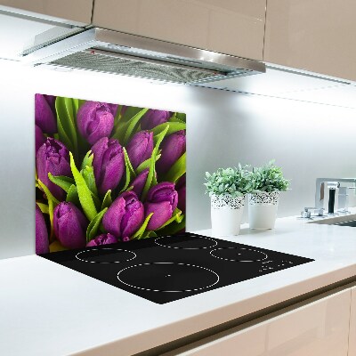 Chopping board Purple tulips