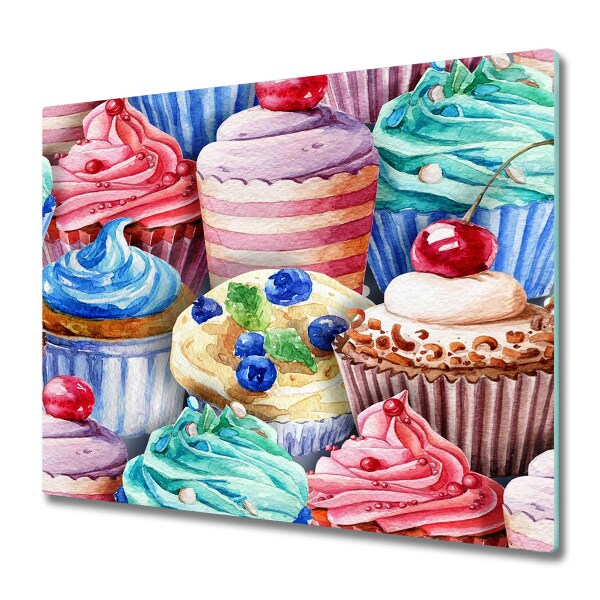 Chopping board Colorful muffins