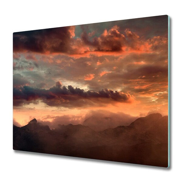 Chopping board Sunset mountain