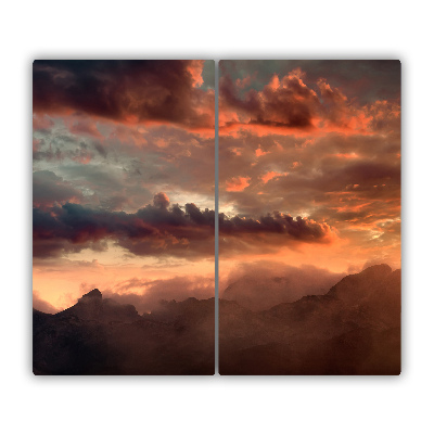 Chopping board Sunset mountain