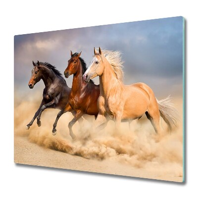 Chopping board Horses galloping