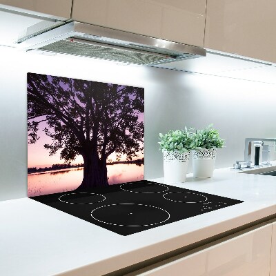 Chopping board Tree and lake