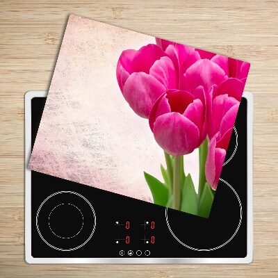 Chopping board Pink tulips