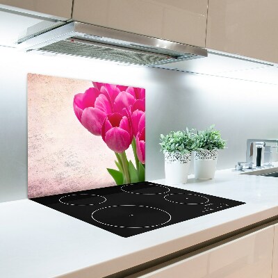 Chopping board Pink tulips