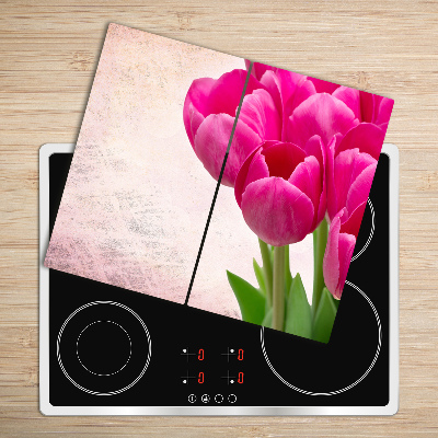 Chopping board Pink tulips