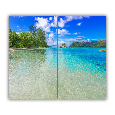 Chopping board Seychelles beach