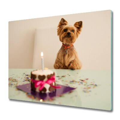 Chopping board Dog with cake