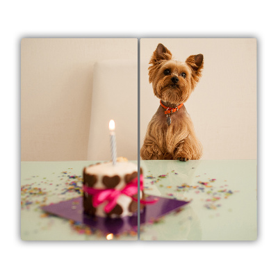 Chopping board Dog with cake