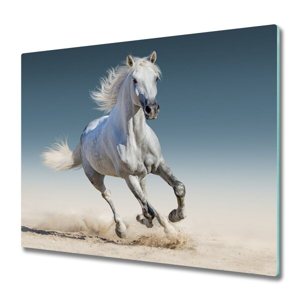 Chopping board White horse galloping