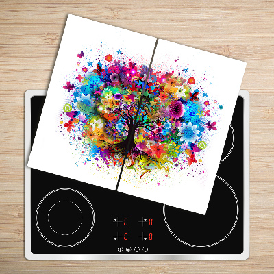 Chopping board Colorful tree