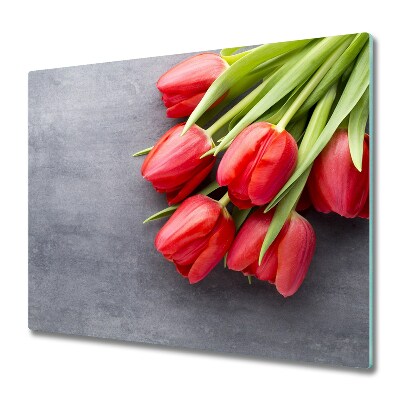 Chopping board Red tulips