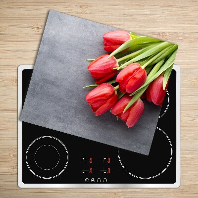 Chopping board Red tulips