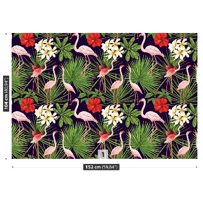 Wallpaper Flamingos plants