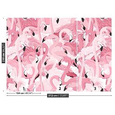 Wallpaper Pink flamingos