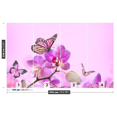 Wallpaper Orchid butterfly