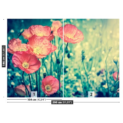 Wallpaper Vintage poppies