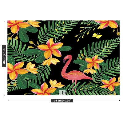 Wallpaper Flamingos flowers