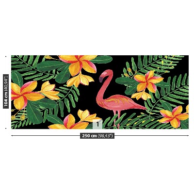 Wallpaper Flamingos flowers