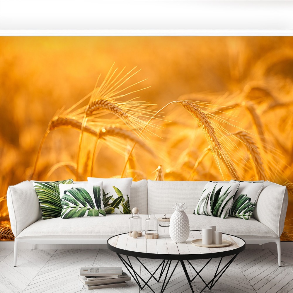 Golden Wheat Field Ukrainian Countryside Ideal Stock Vector (Royalty Free)  2324173183 | Shutterstock, image size:1000x1000