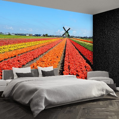 Wallpaper Windmill tulips