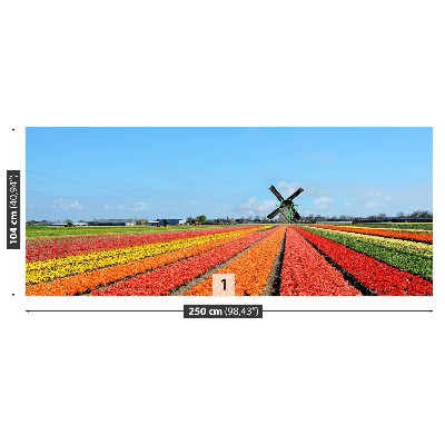 Wallpaper Windmill tulips