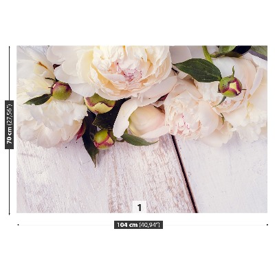 Wallpaper White peonies