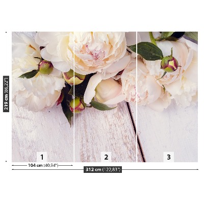 Wallpaper White peonies