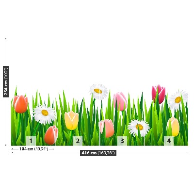 Wallpaper Tulips grass