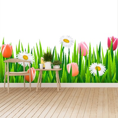 Wallpaper Tulips grass