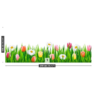 Wallpaper Tulips grass