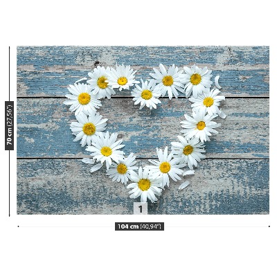 Wallpaper Chamomile. Heart