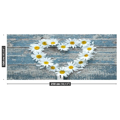 Wallpaper Chamomile. Heart