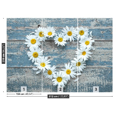 Wallpaper Chamomile. Heart