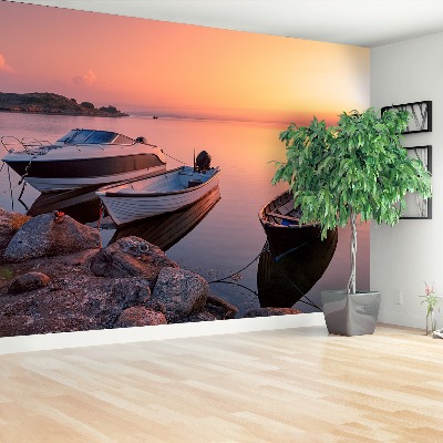 Wallpaper Boats sunrise