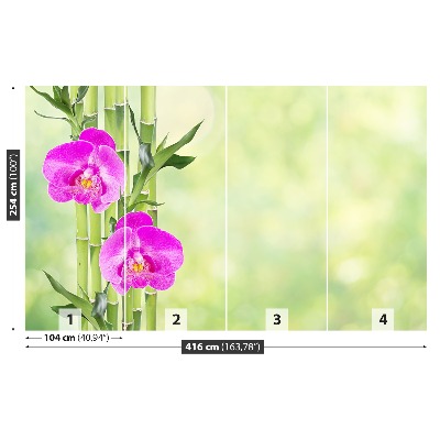 Wallpaper Orchid and bamboo