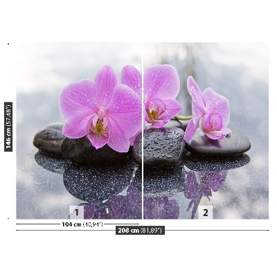 Wallpaper Orchid stones