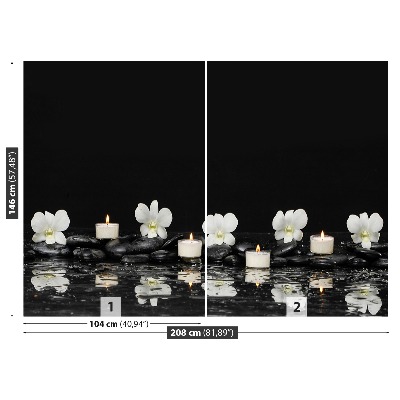 Wallpaper Orchid candles