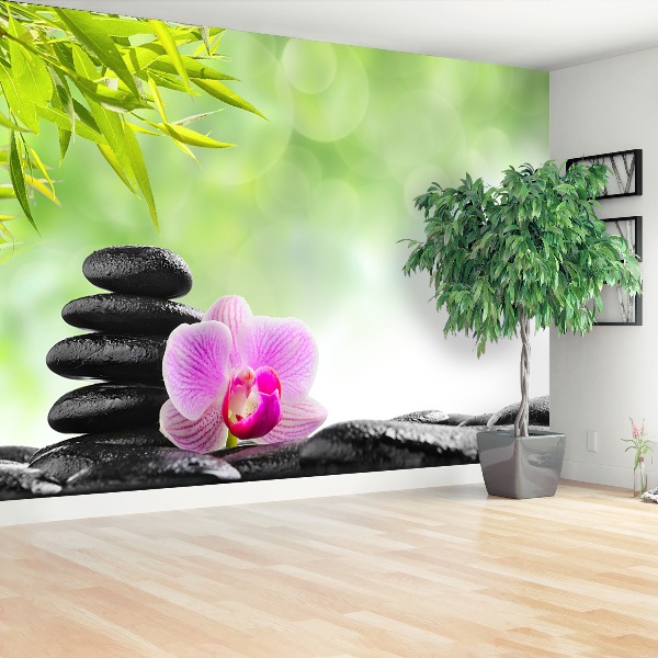 Wallpaper Orchid stones