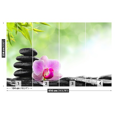 Wallpaper Orchid stones