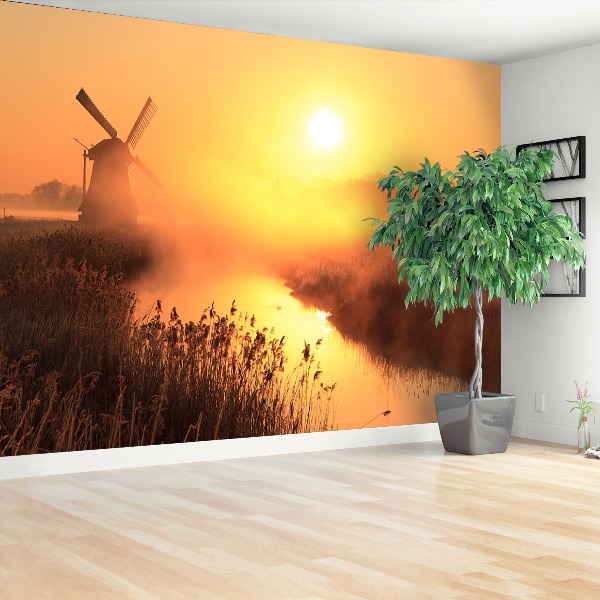 Wallpaper Sun windmill