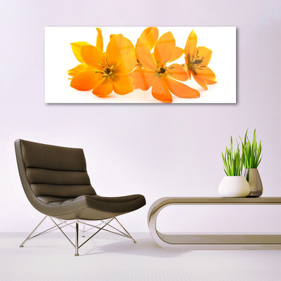 Acrylic Print Flowers floral orange